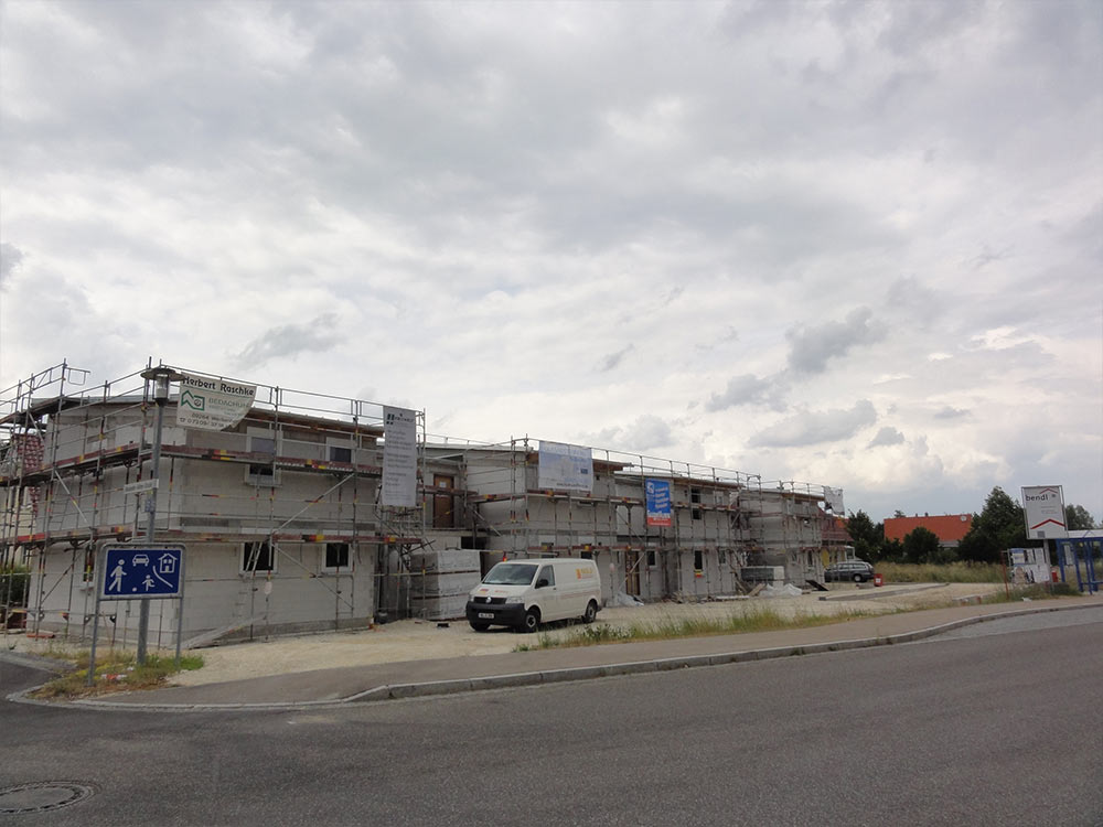Bauphase bei der Wohnanlage Novum in Günzburg