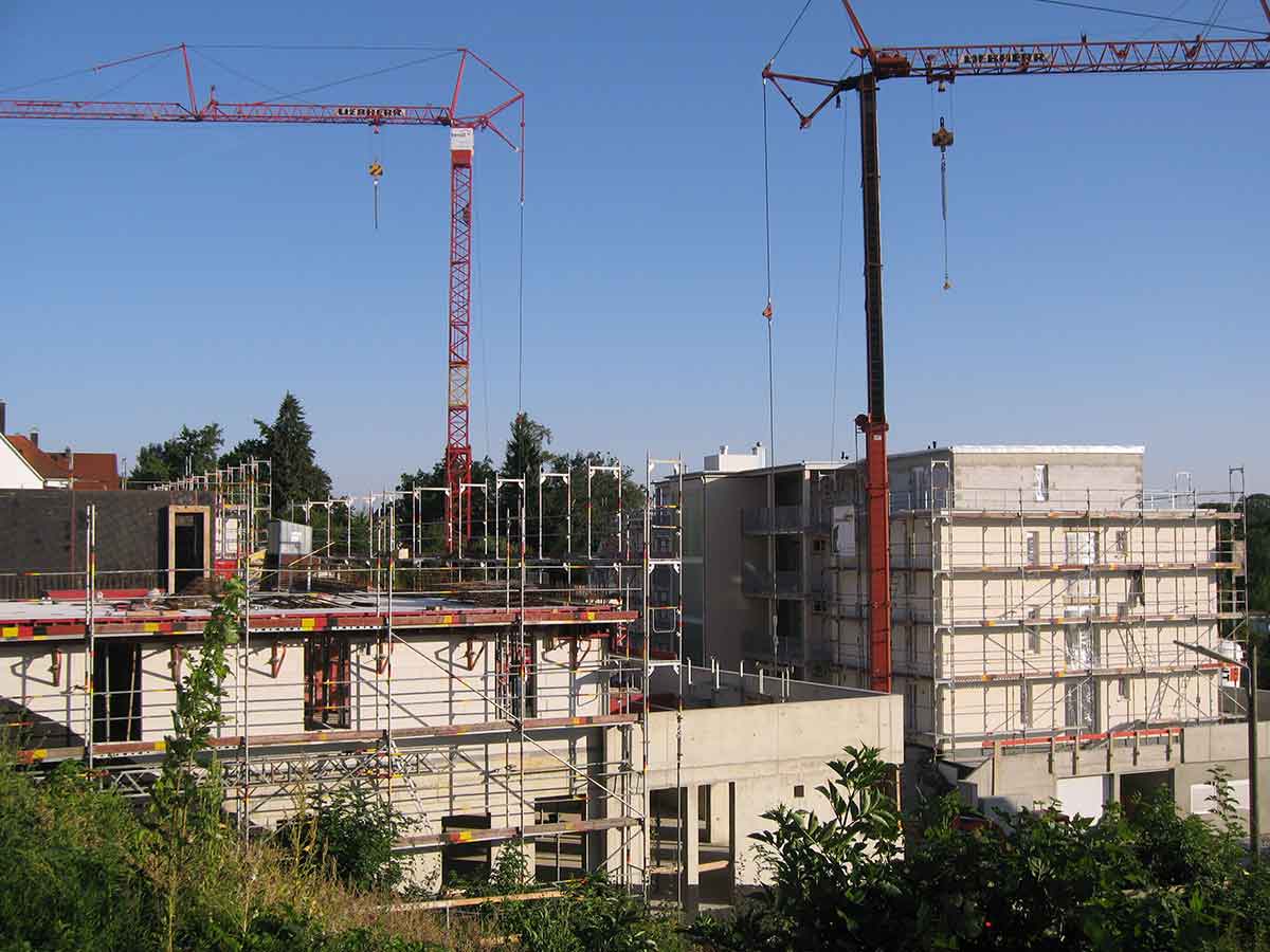 Residenz Bellevue während der Bauphase