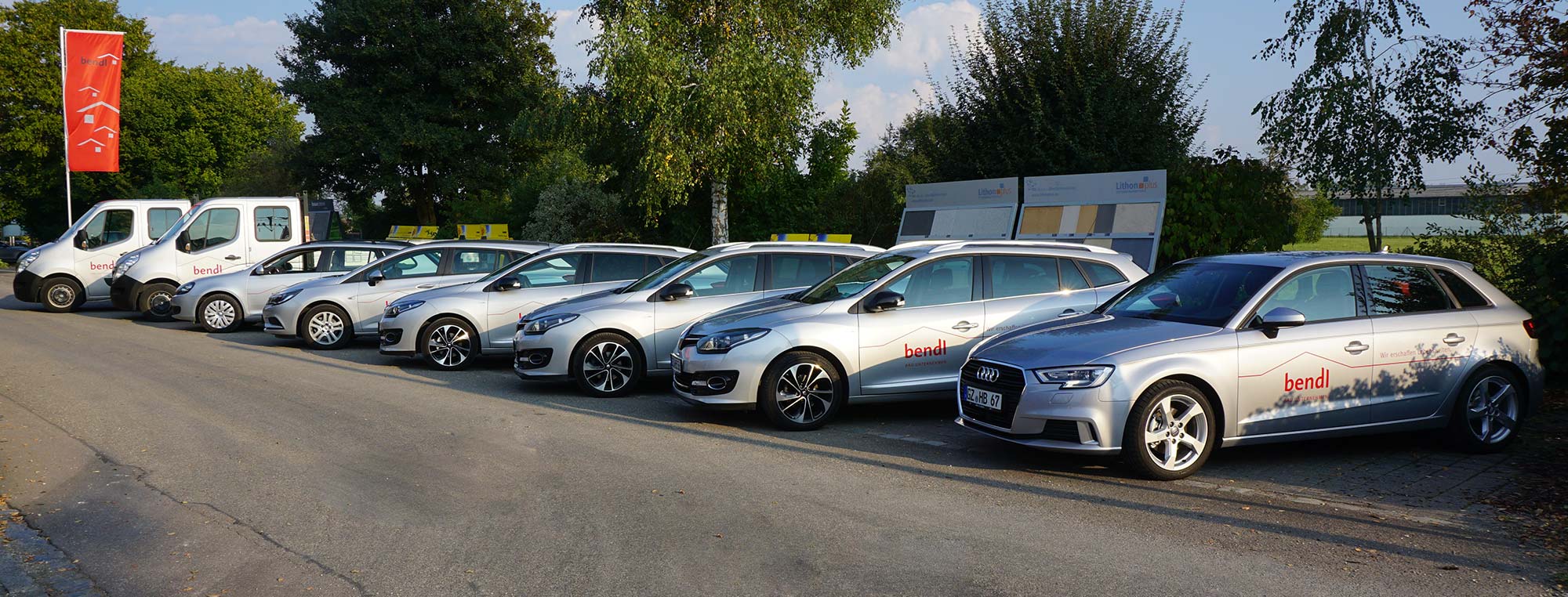 Die neue Fahrzeugflotte vom Bauunternehmen bendl in Günzburg