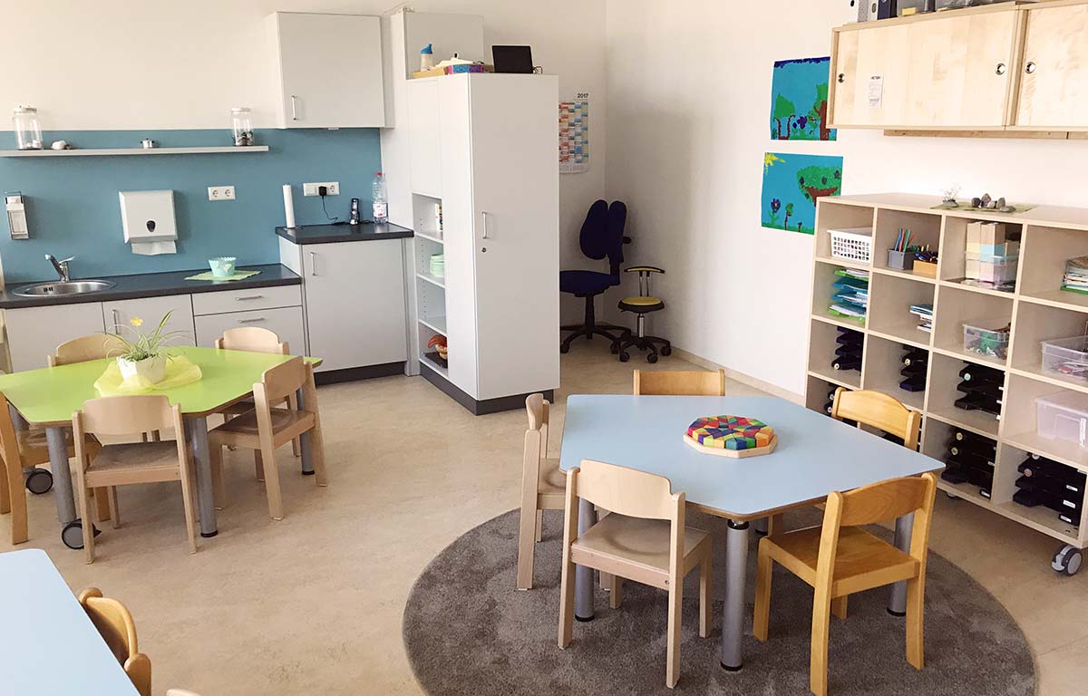 Freundlich gestaltete Räume für die Kinder im Kinderhaus