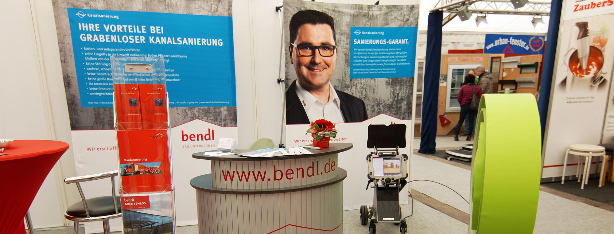Die bendl Kanalsanierung auf der Verbrauchermesse WIR 2018 in Dillingen