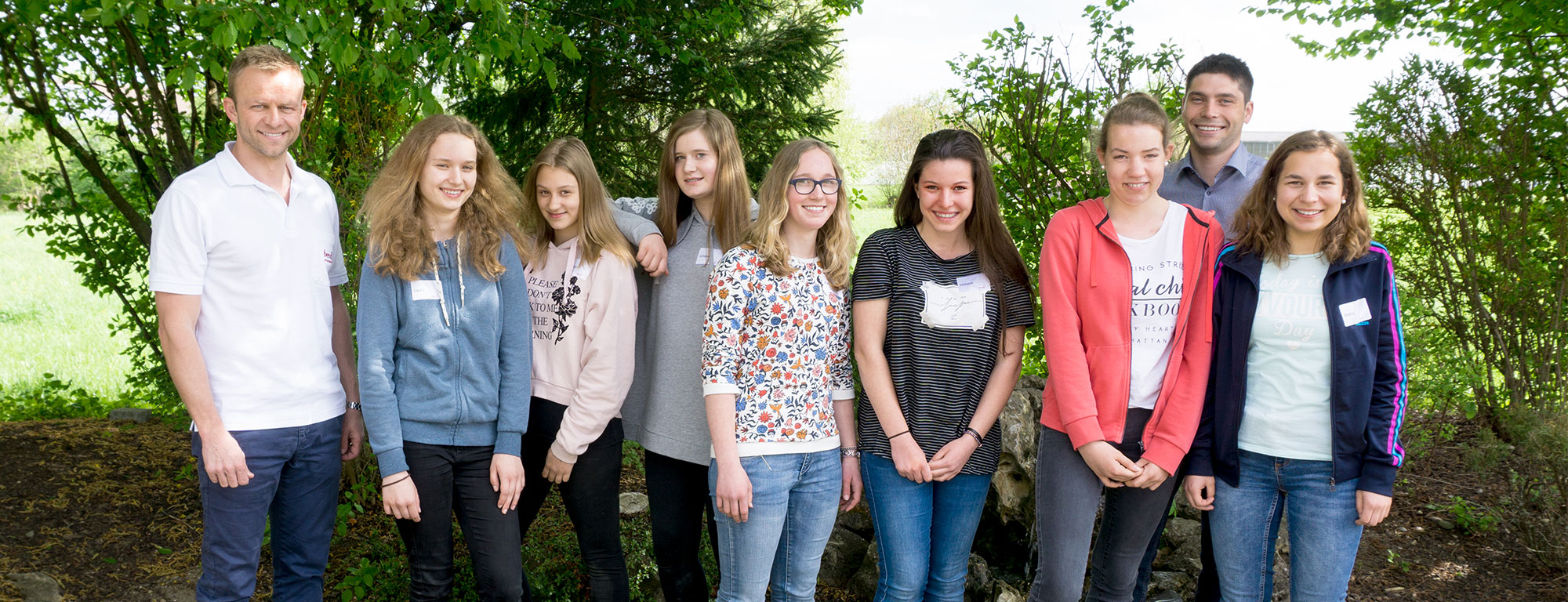 Die Mädchen vom GirlsDay 2018 beim Bauunternehmen bendl in Günzburg.