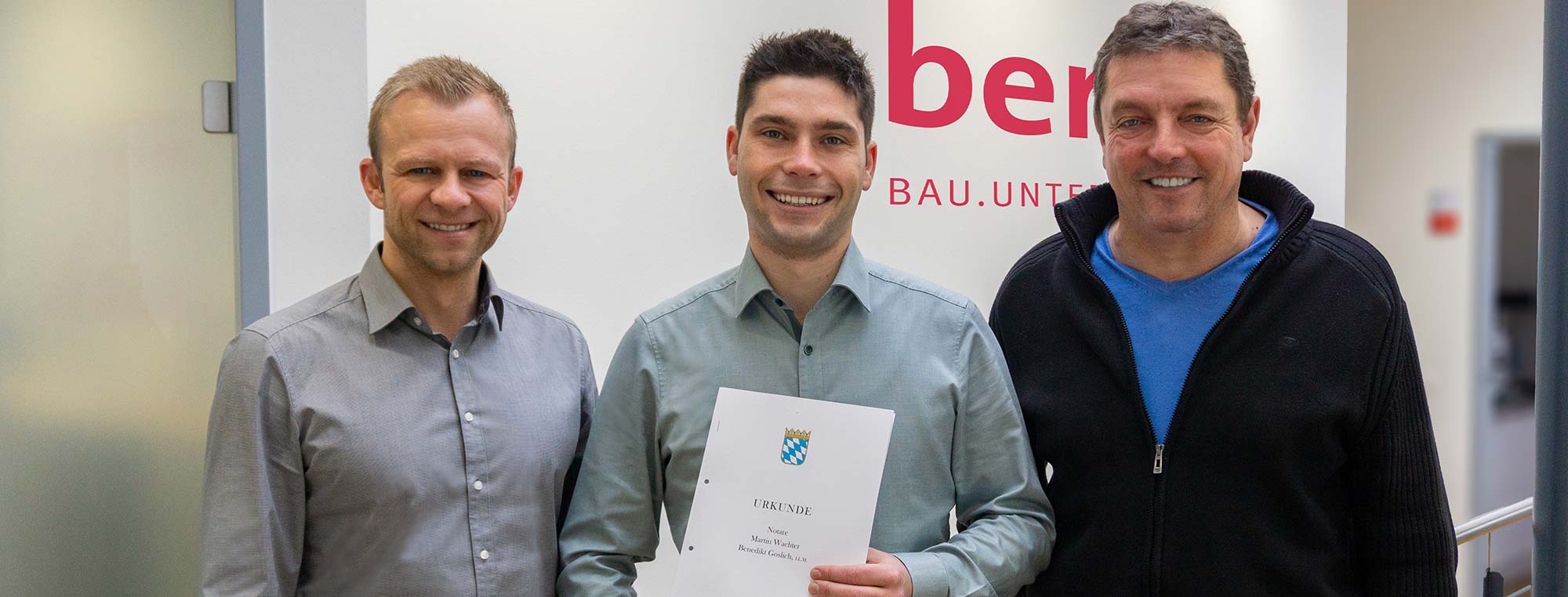 Nachwuchstalent Peter Finkel erhält Prokura vom Bauunternehmen bendl
