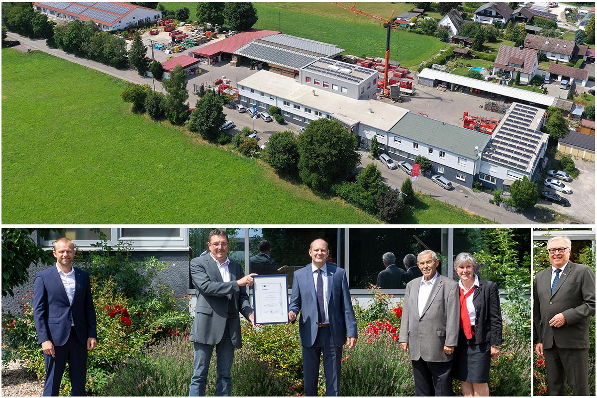 75 Jahre erfolgreiche Bautätigkeit. Feierliche Urkundenübergabe durch die IHK und HWK an das Bauunternehmen bendl anlässlich des 75 Firmenjubiläums.
