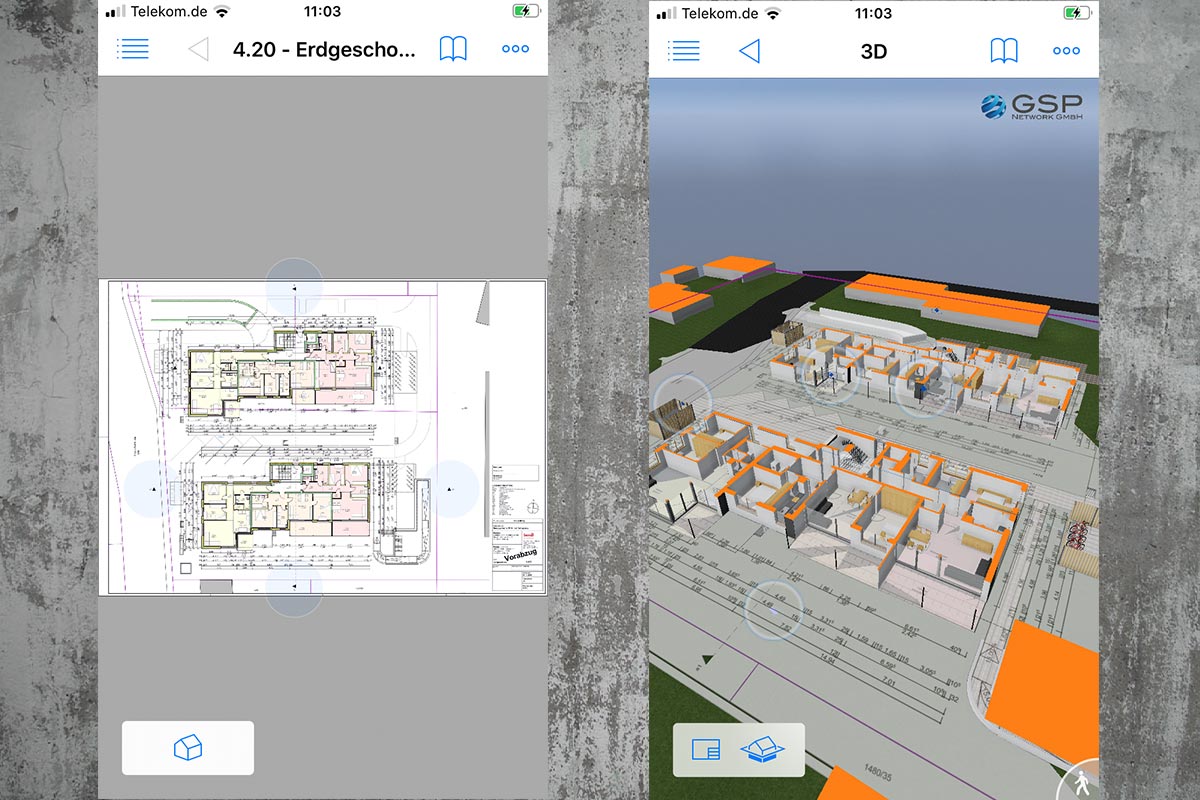 In der BIMx-App können Bauherren sowie Projektbeteiligte virtuell durch das Gebäude laufen, selbst 3D-Schnitte erstellen und haben zusätzlich einen modelverknüpften Plansatz.