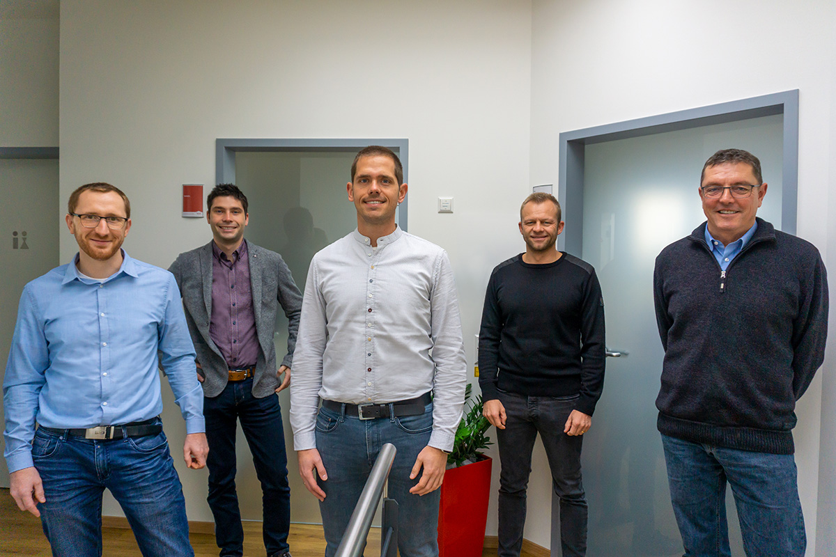 Neue Abteilungsleiter bei bendl v.l.: Michael Maurer, Peter Finkel, Simon Forster, Stefan Weißenhorner, Stefan Wiedemann