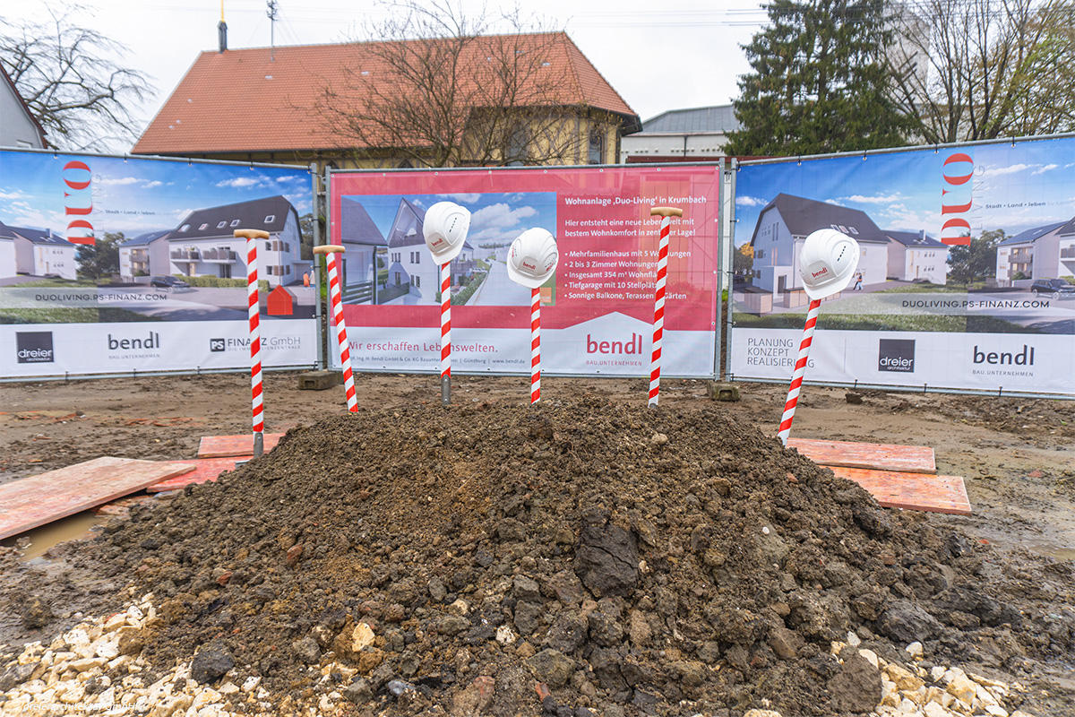 Traditioneller Spatenstich für unsere Wohnanlage Duo-Living in Krumbach