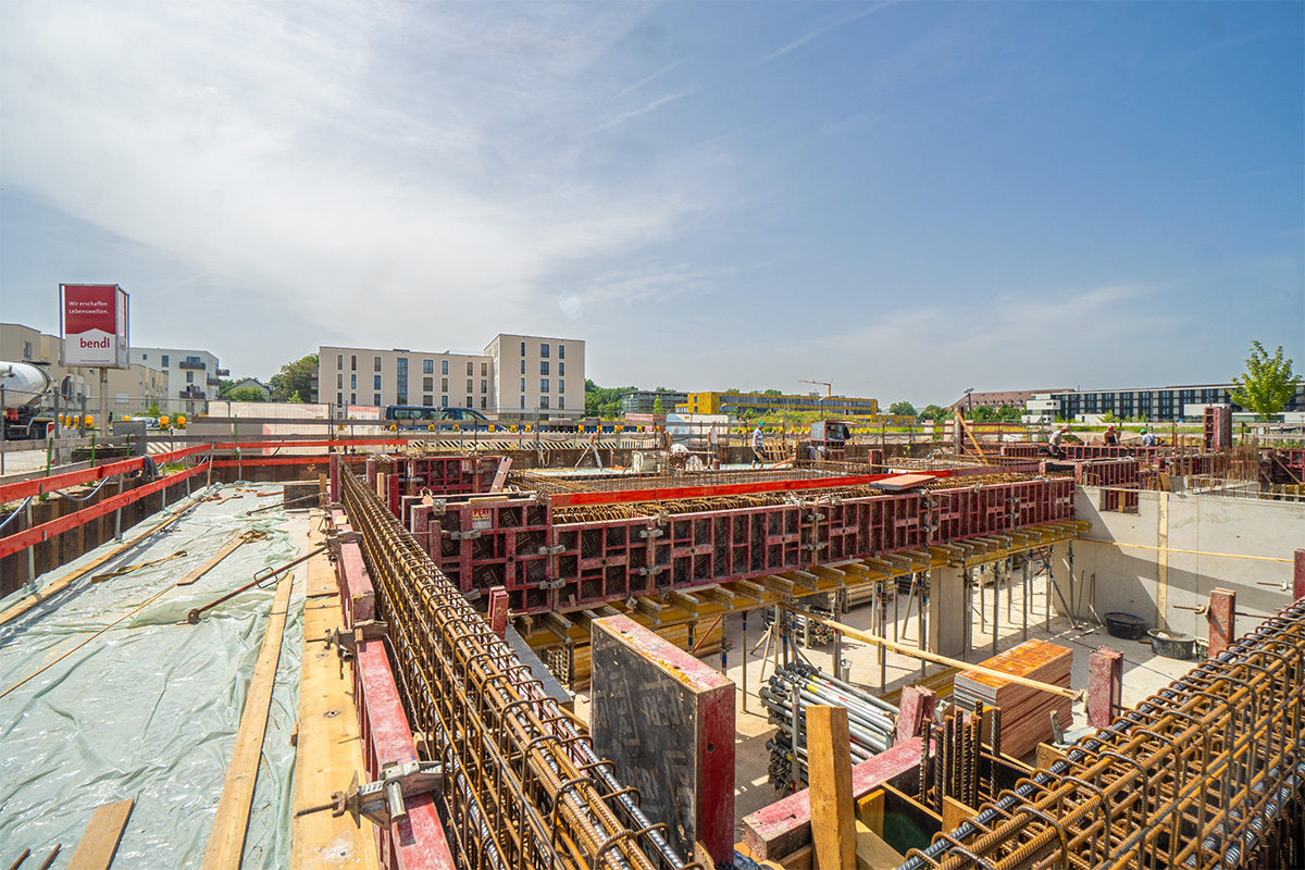 Solide Fundamentarbeiten für das beeindruckende Bauprojekt.