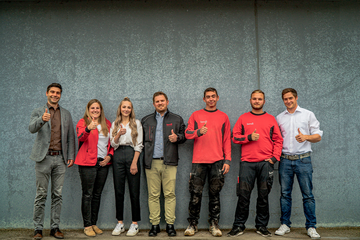 Von links: Peter Finkel, Cindy Schleifer, Maya Koppitsch, Steffen Walcher, Simon Bauer, Leon Distel, Philipp Schmid