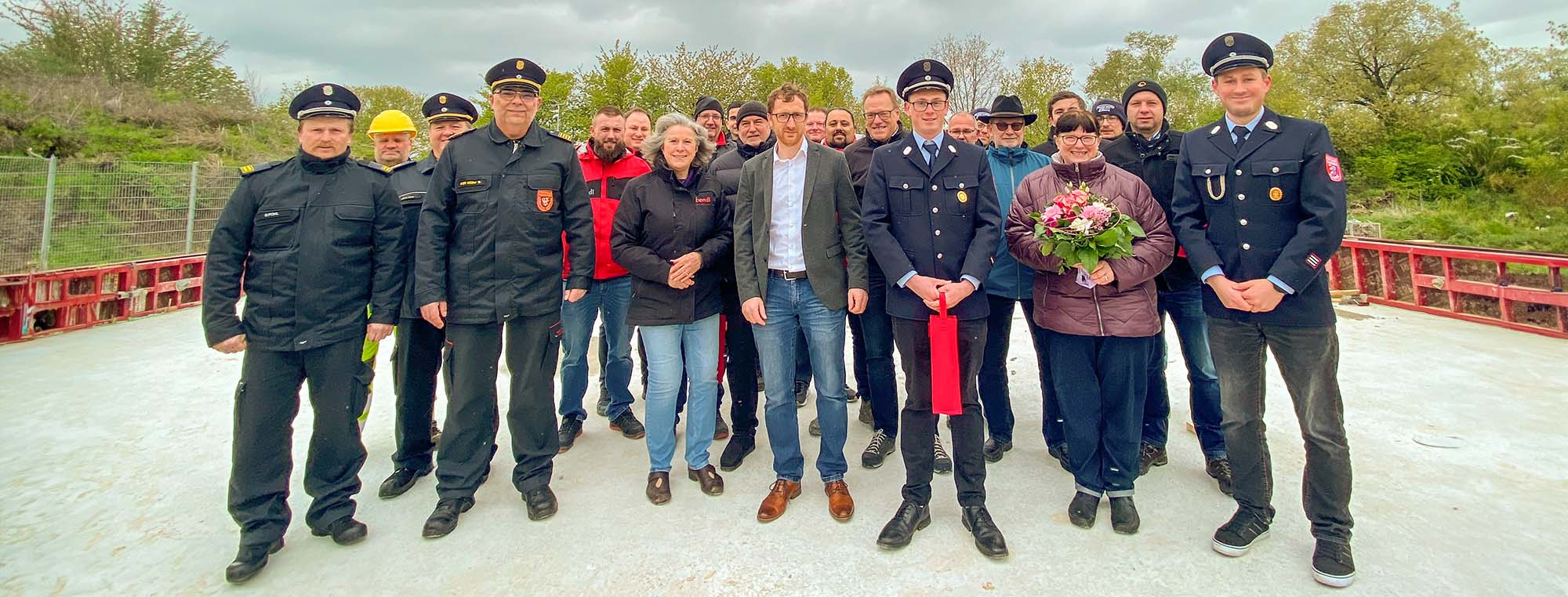 Grundsteinlegung für das neue Gerätehaus der Freiwilligen Feuerwehr in Ellzee.