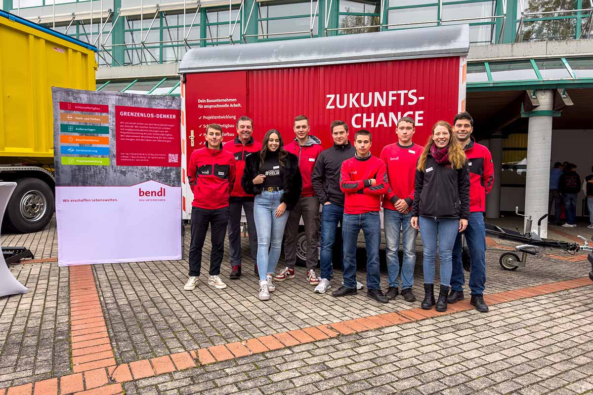 Bauunternehmen bendl ist auch 2024 zu Gast auf der IBS - Infomesse Beruf und Studium in Günzburg.