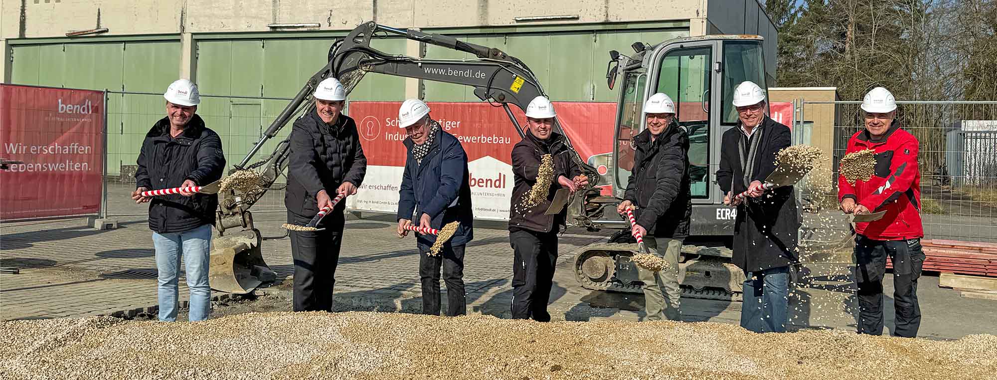 Feierlicher Spatenstich für das neue Bauhofsgebäude in Leipheim.