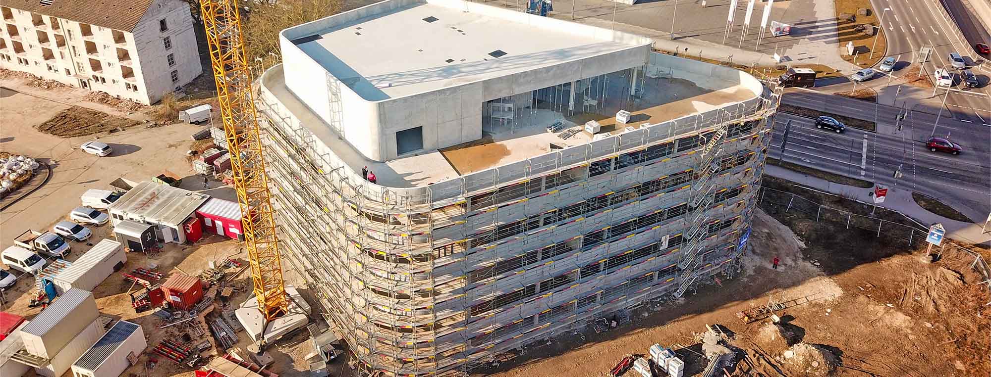 Der IT-Zukunftshub für die Firma Bechtle auf dem Neu-Ulmer Katherine-Johnson-Campus.