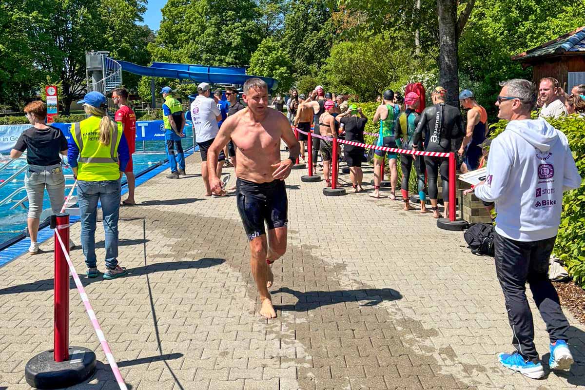 Robert Oberlader meisterte den Günzburger Cross-Triathlon als Einzelstarter.