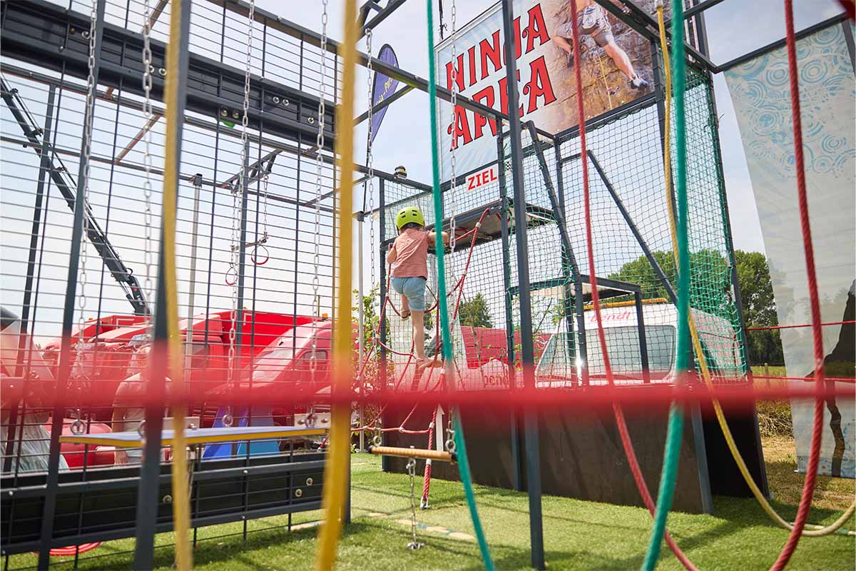 Für unsere kleinen Gäste gab es einen Ninja Parkour.