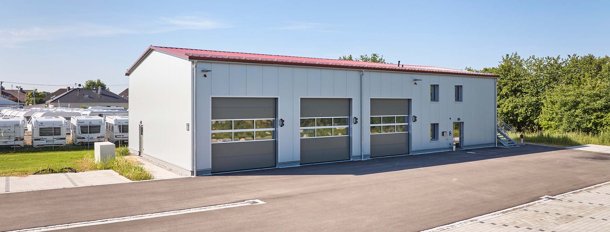 Das schlüsselfertige Feuerwehrgerätehaus in Ellzee.