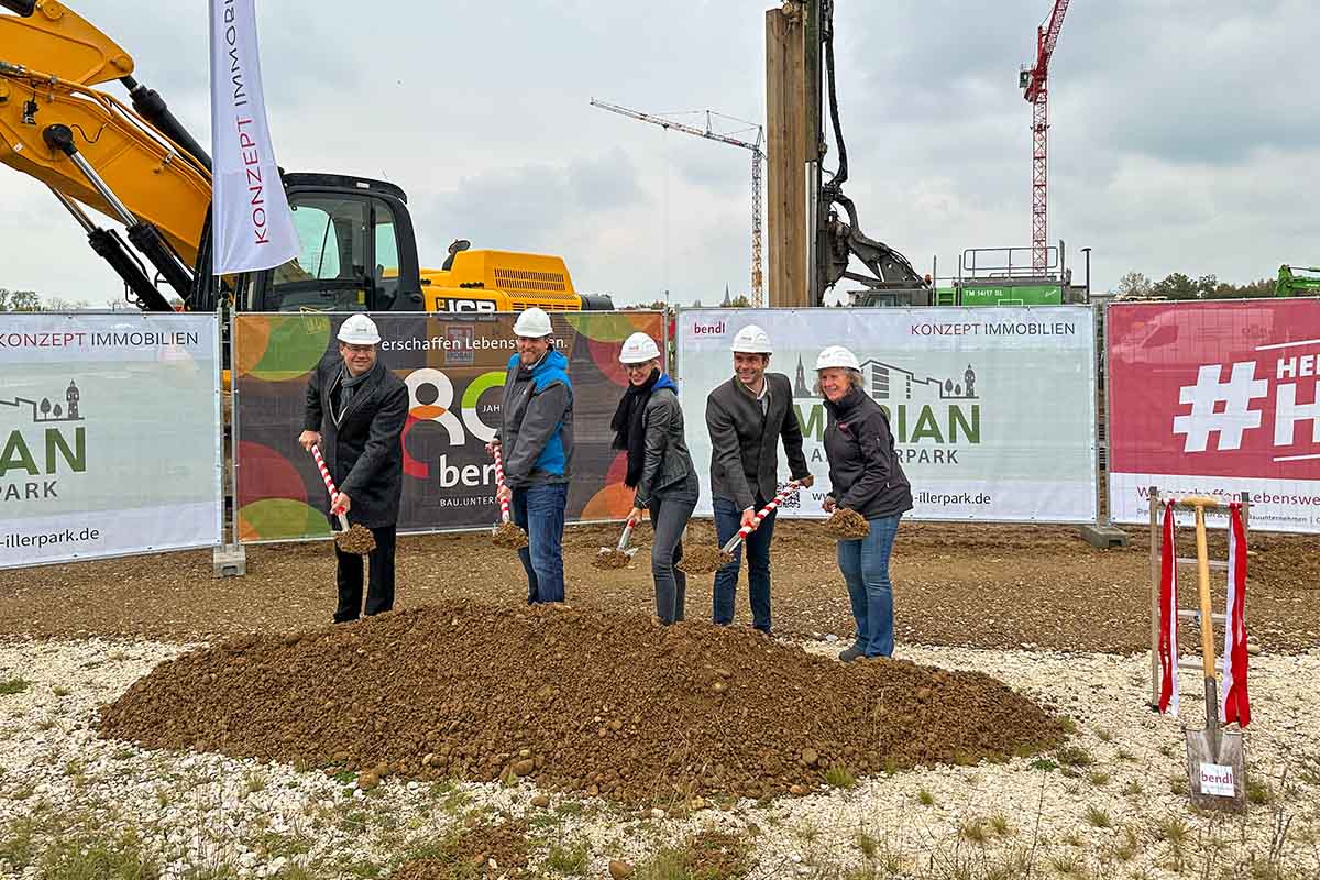 Spatenstich für die Wohnanlage MERIAN am Illerpark in Neu-Ulm