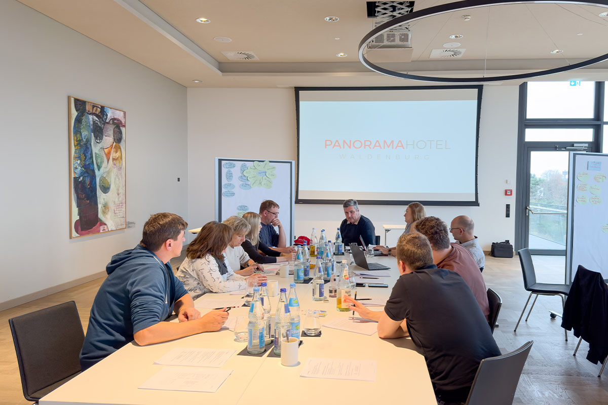 Teamarbeit in Kleingruppen, beim Büroseminar von bendl und der bendl