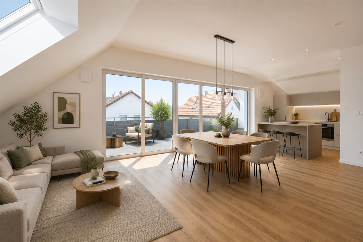 Dachgeschosswohnung W9 DuoLiving in Krumbach