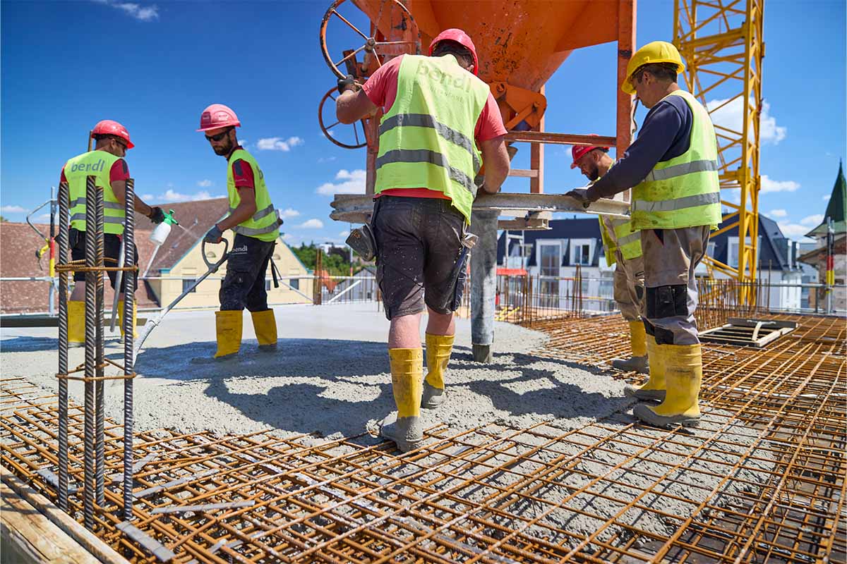 Decken Betonage beim VR-Campus